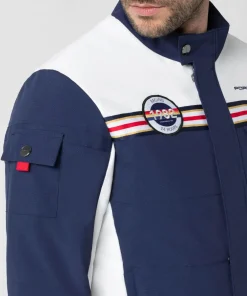 Mens Porsche Racing Jacket Blue