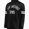Mens san antonio spurs g iii sports by carl banks black veteran tricot full zip track jacket