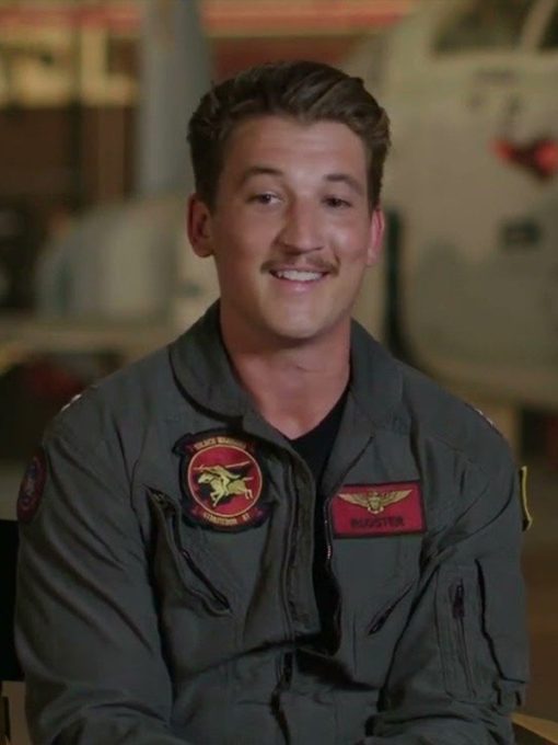 Miles teller top gun maverick green cotton jacket
