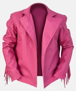 Minecraft-Jason-Mamoa-Jacket-aka-Garrett-Garrison-Pink-Leather-Jacket-with-Fringe