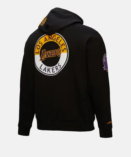 Mitchell & Ness Black Los Angeles Lakers Hardwood Classics Blackout Collection Pullover Hoodie