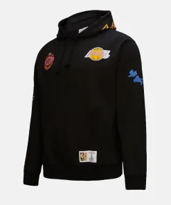 Mitchell & Ness Black Los Angeles Lakers Hardwood Hoodie