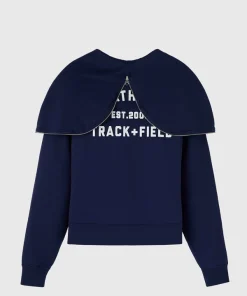 Ovo athletics club split blue full zip hoodie