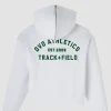 Ovo athletics club split full zip hoodie white