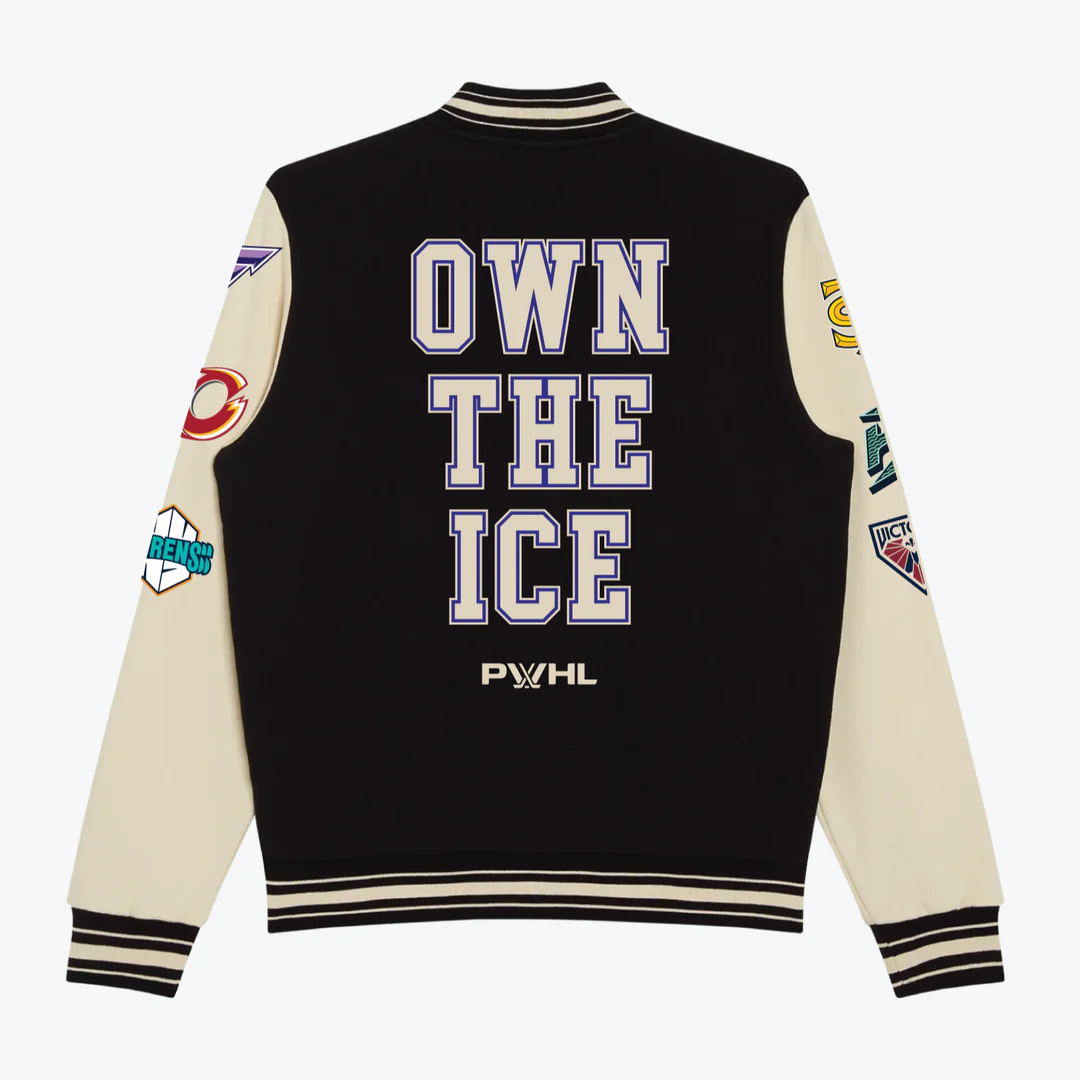 PWHL Peace Collective Own the Ice Letterman Jacket