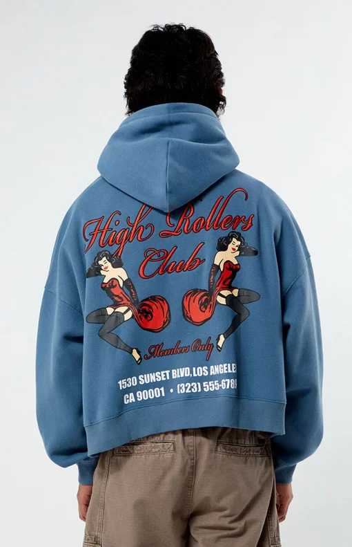 Shop High Rollers Club Cropped Hoodie