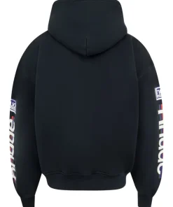 Rhude cotton hoodie black