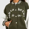 Salt Lake Colour Block Bomber Jacket Boohoo