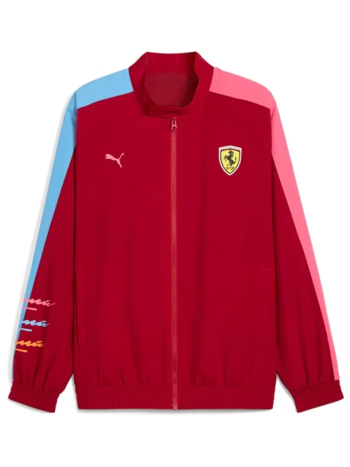 Scuderia ferrari puma special edition miami t7 jacket dark crimson unisex