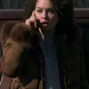Sherry dope thief brown fur trim puffer jacket