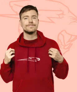 James Stephen "Jimmy" Donaldson Mr Beast Door Dash Red Hoodie
