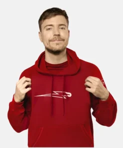 Shop Mr Beast Door Dash Red Hoodie Free Shipping