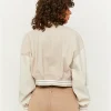 TW Colorblock Beige Varsity Jacket