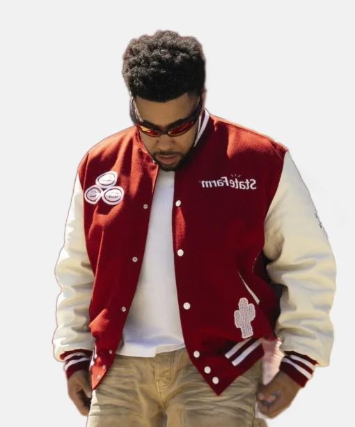 Travis Scott Cactus Jack x State Farm Letterman Varsity Jacket