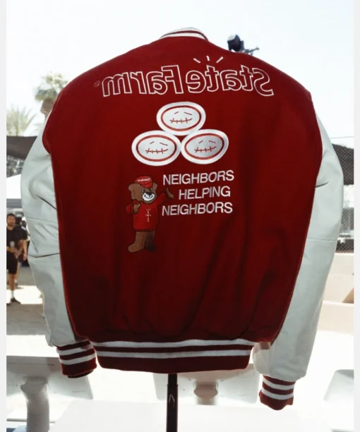Travis Scott Cactus Jack x State Farm Red & White Jacket