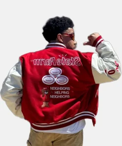 Travis Scott Cactus Jack x State Farm Varsity Jacket