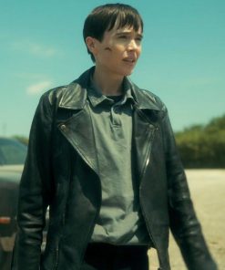 Viktor hargreeves the umbrella academy leather jacket for men 12947