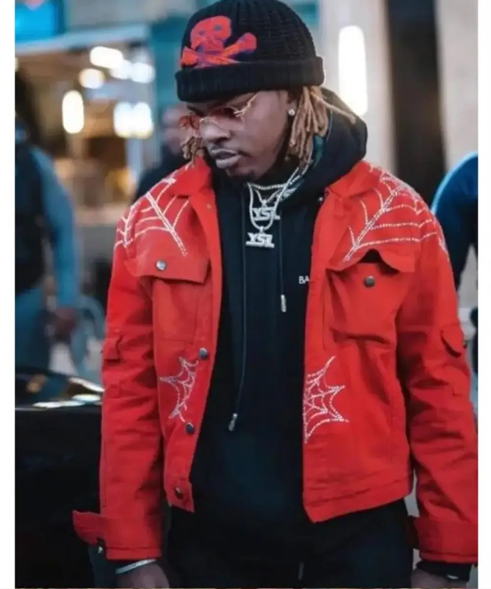 Young Thug Spider Jacket Red Men
