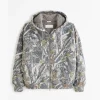 Abercrombie essential quilted full zip hoodie