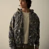 Abercrombie quilted camo hoodie