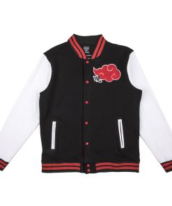 Bioworld hoodies outerwear naruto shippuden akatsuki letterman jacket 32970614308908