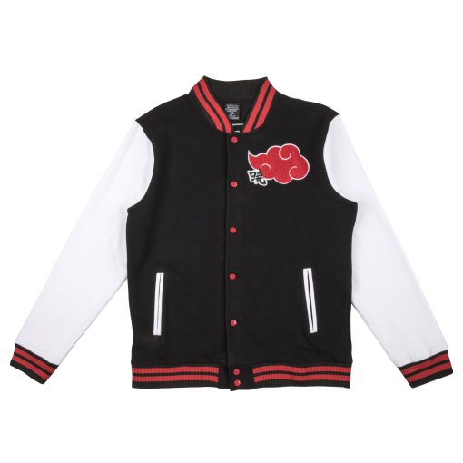Bioworld hoodies outerwear naruto shippuden akatsuki letterman jacket 32970614308908