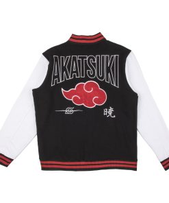 Bioworld hoodies outerwear naruto shippuden akatsuki letterman jacket 32970614341676
