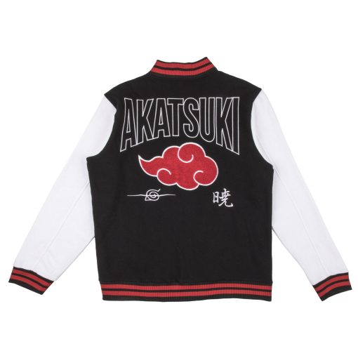 Bioworld hoodies outerwear naruto shippuden akatsuki letterman jacket 32970614341676