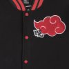 Bioworld hoodies outerwear naruto shippuden akatsuki letterman jacket 32970614472748