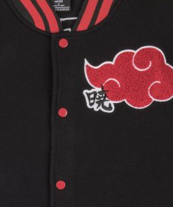 Bioworld hoodies outerwear naruto shippuden akatsuki letterman jacket 32970614472748