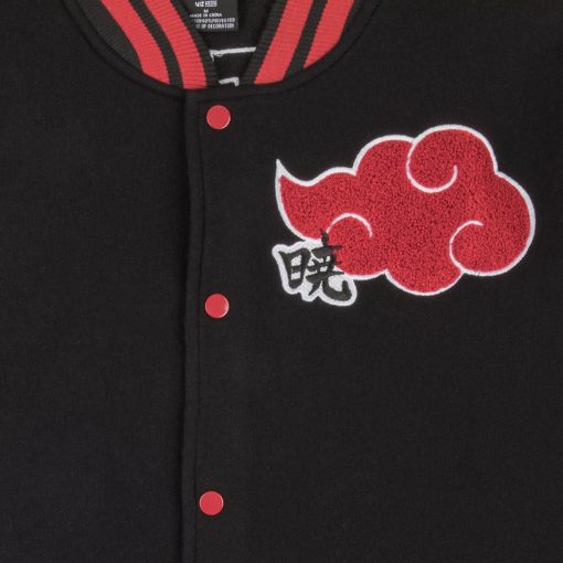 Bioworld hoodies outerwear naruto shippuden akatsuki letterman jacket 32970614472748