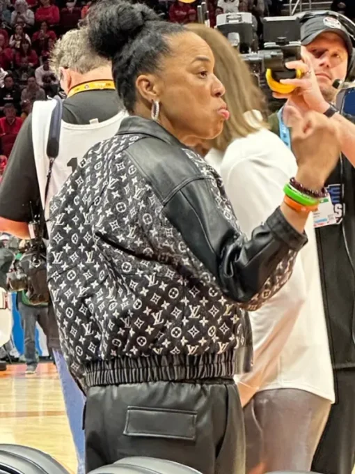 Dawn staley louis vuitton leather jacket