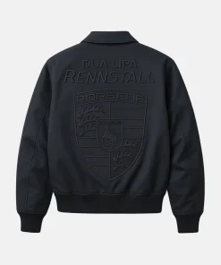2025 F1 Grand Prix Monaco Dua Lipa Porsche Bomber Jacket Black