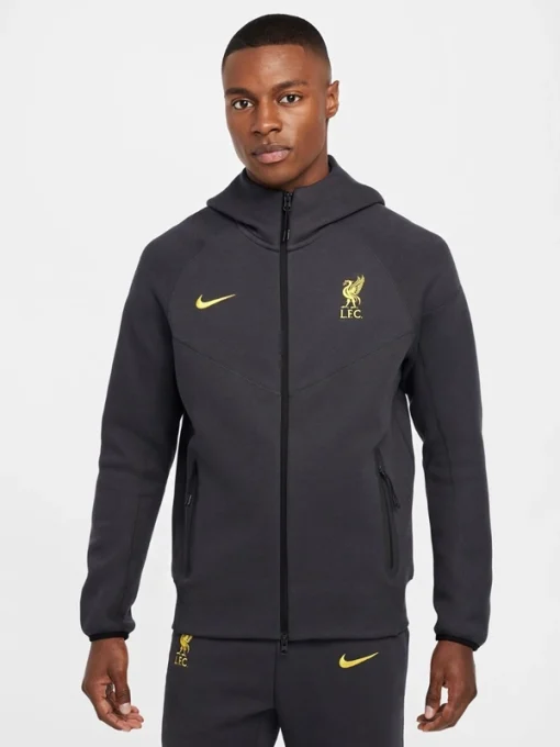 2025 lfc nike tech fleece hoodie dark grey