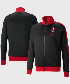 Ac milan heritage t7 raglan track jacket black