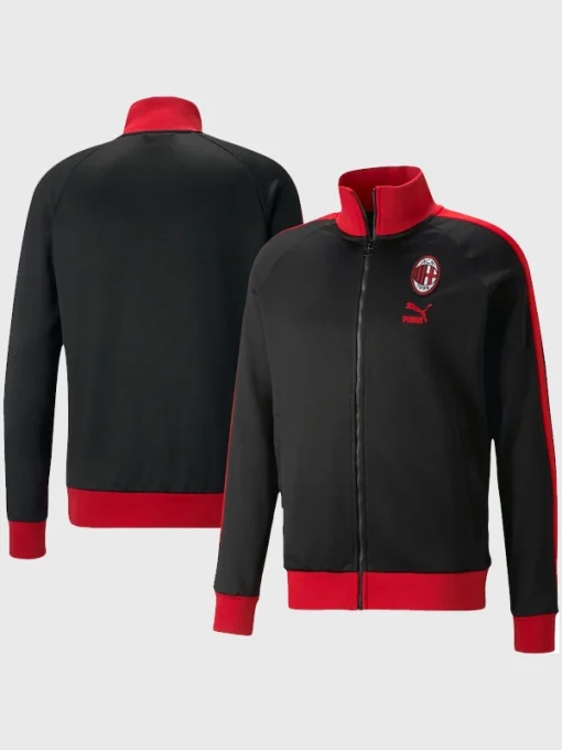 Ac milan heritage t7 raglan track jacket black