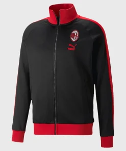 Ac milan puma ftblheritage t7 raglan full zip track jacket black