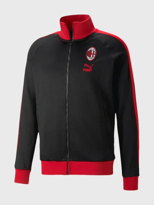 Ac milan puma ftblheritage t7 raglan full zip track jacket black