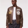 Abercrombie Men's McLaren Leather Racer Jacket