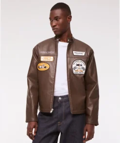 Abercrombie Men's McLaren Leather Racer Jacket