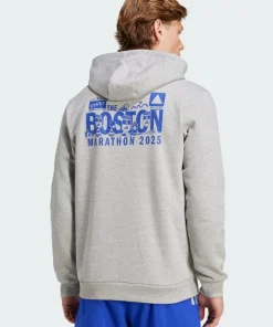 Adidas boston marathon hoodie grey
