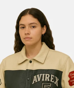 Asap Rocky Praise The Lord Avirex Leather Jacket Women