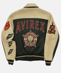 Asap Rocky Praise The Lord Avirex Leather Varsity Jacket