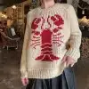 Bailey Rose Lobster Heavy Knit Sweater