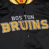 Black Boston Bruins Lightweight Satin Raglan Full-Snap Jacket