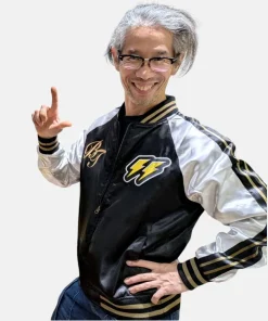 Black Thunder Choco Bar Japan Sukajan Satin Jacket