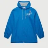 Blue Dodgers Coaches Hooded Windbreaker Jacket Unisex