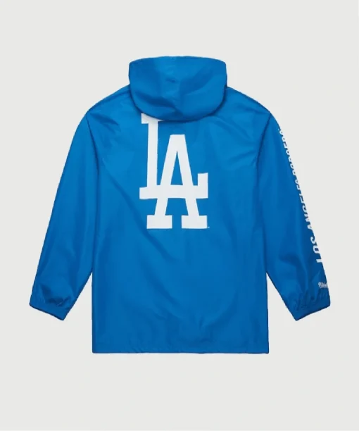 Blue Los Angeles Dodgers Coaches Full-Snap Hooded Windbreaker Jacket