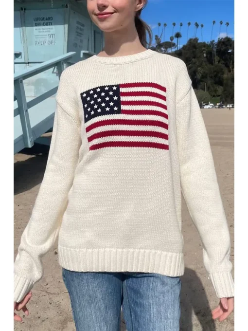 Brandy american flag sweater