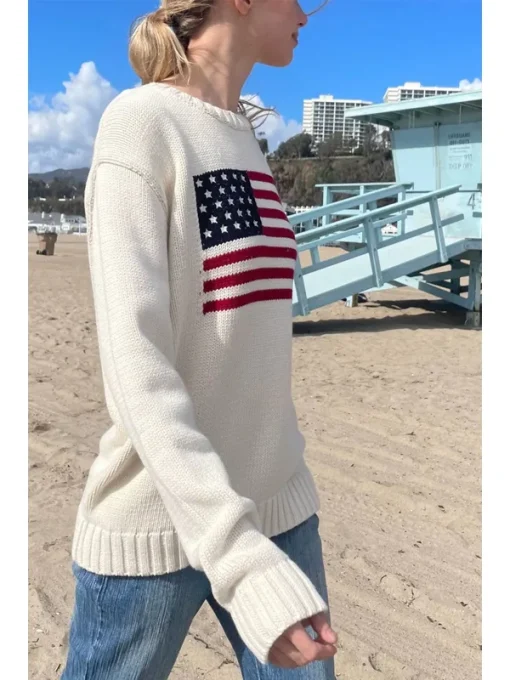 Brandy melville nico american flag sweater